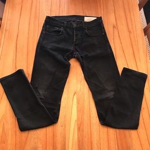 Rag and Bone Black Skinny Jeans 30 x 32